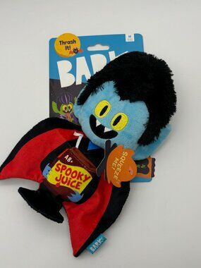 BARK Afraid of the Bark Halloween Drac Jr. Stuffed Plush Dog Toy, M Dog Size NEW